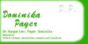 dominika payer business card